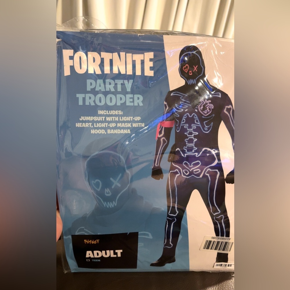 Spirit Fortnite Party Trooper Costume - Black and Blue